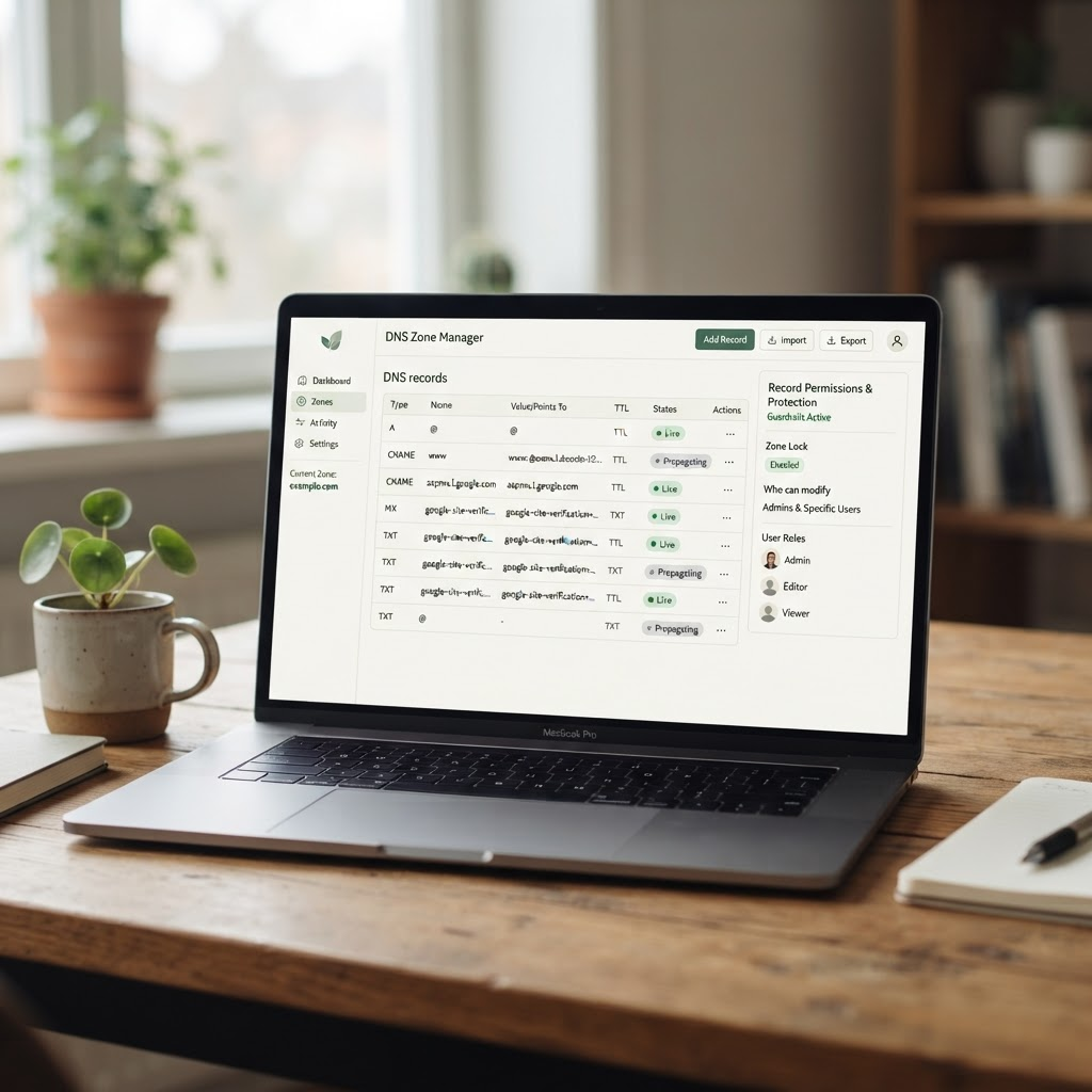 Chorus — A calm, guardrailed management UI for DNS records and domains with per-resource permissions and a public directory.