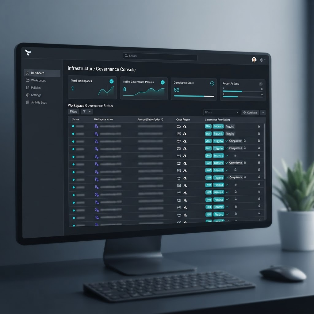 Warden — The governed front door to a team’s Terraform Cloud footprint — see which workspaces exist, what account and region they run in, and who’s allowed to change them.